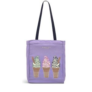 RADLEY London ice Cream Pierside Responsible  Recycled Canvas Tote NWT